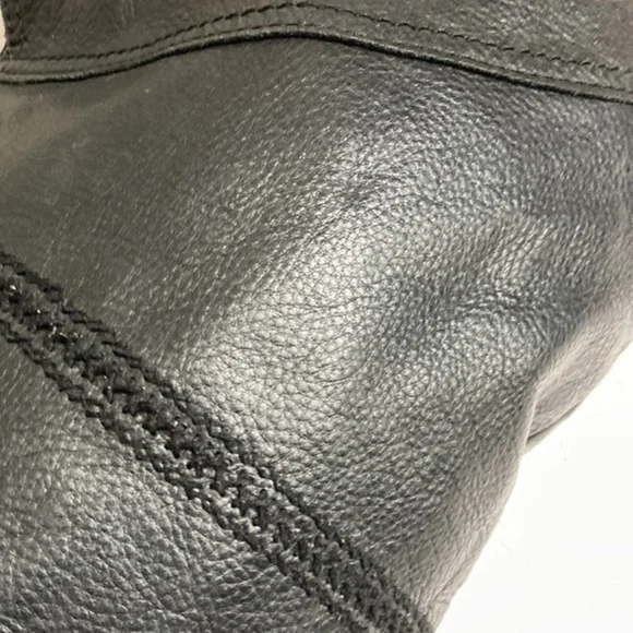 Lucky brand black leather hobo bag
